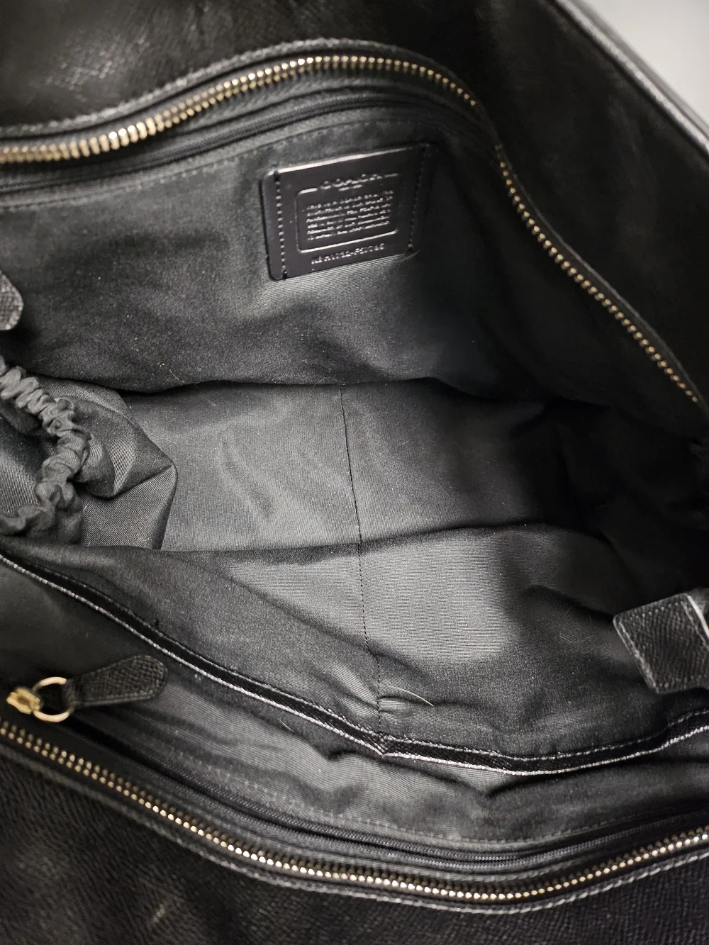Coach Black Leather Tote Baby Bag - Classic Everyday Shoulder Bag